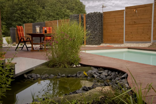 Schimmbad, symphonie schwimmbecken- gartenteich